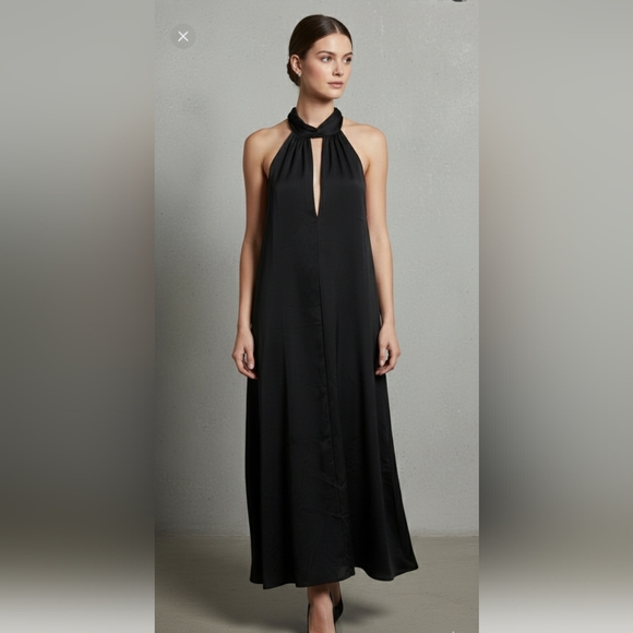Banana Republic Dresses & Skirts - Banana Republic Dress Black Shift Midi Whimsigoth Minimalist Choker L NWT
